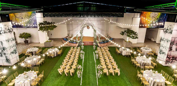 Không gian tiệc cưới sân thượng tại CTM Palace