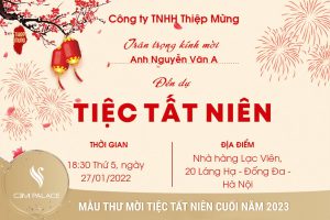 Mẫu thư mời tiệc tất niên cuối năm 2023